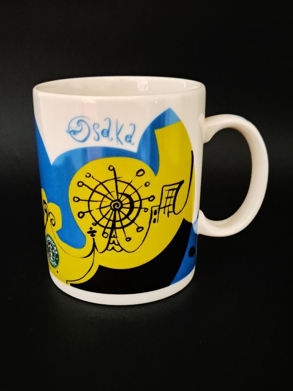 Starbucks Coffee Mug 2006 OSAKA Ferris Wheel Fish Eye 14oz Made In JAPAN NEW
